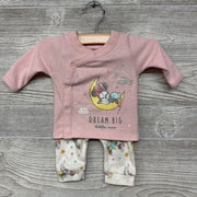 2 Pc LS Side Button Shirt & Pants W/ Hat Dream Big Little One Minnie Mouse