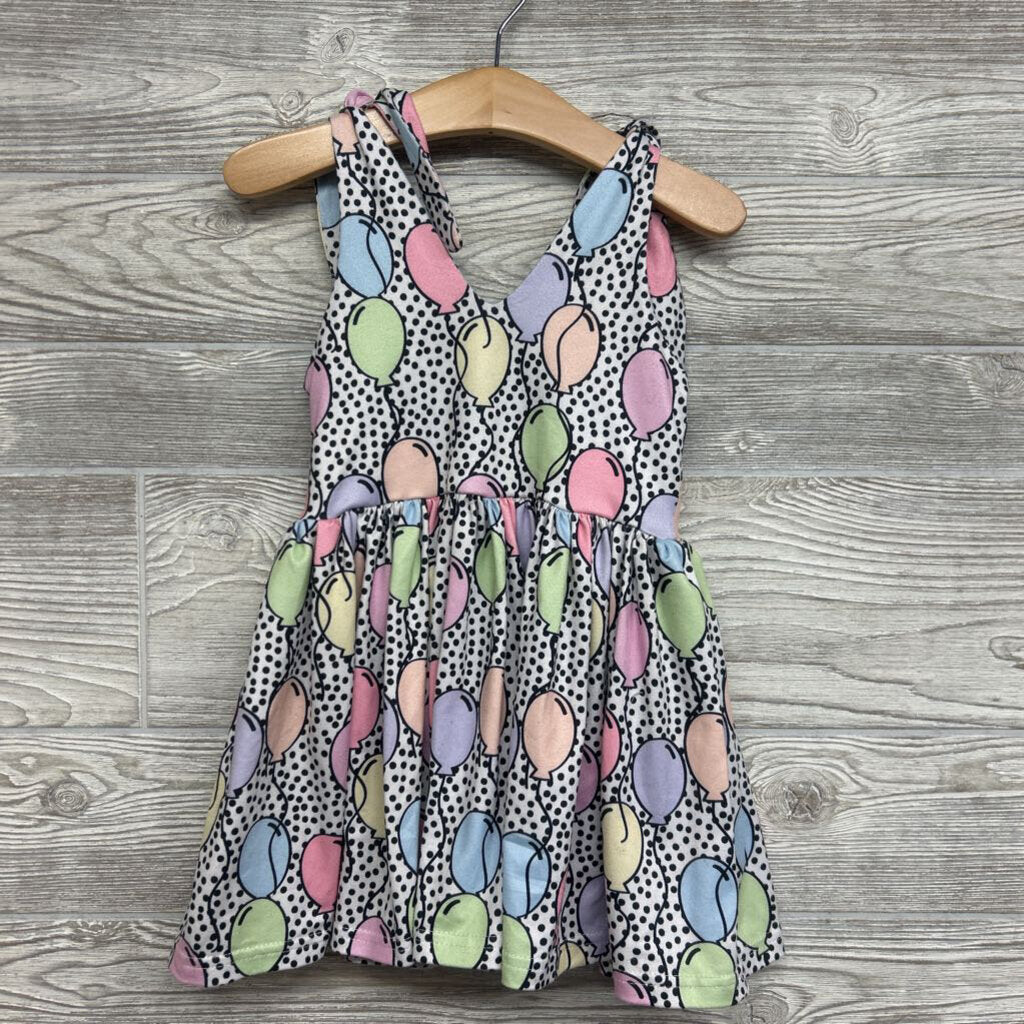 Tank Dress Balloons Dots Tie Straps