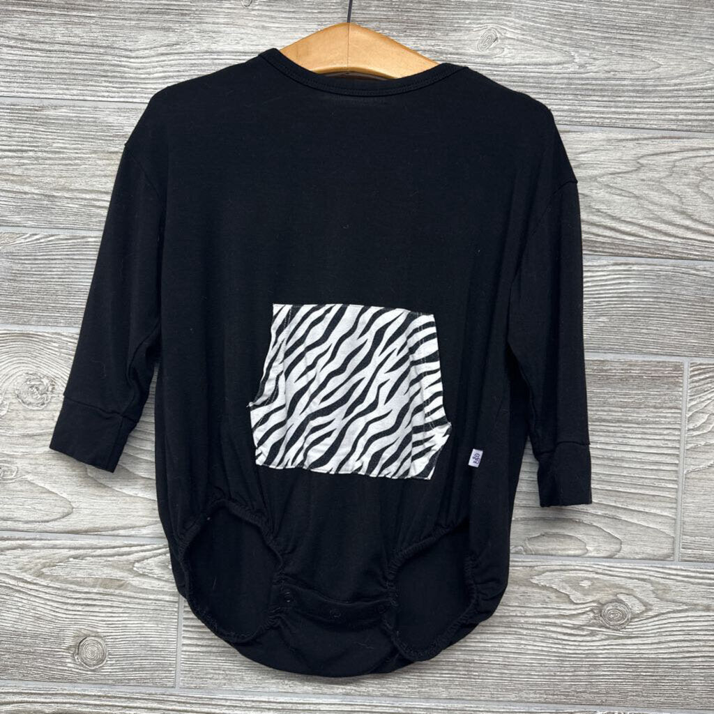 Bamboo Bubble Bodysuit Zebra Print Pocket