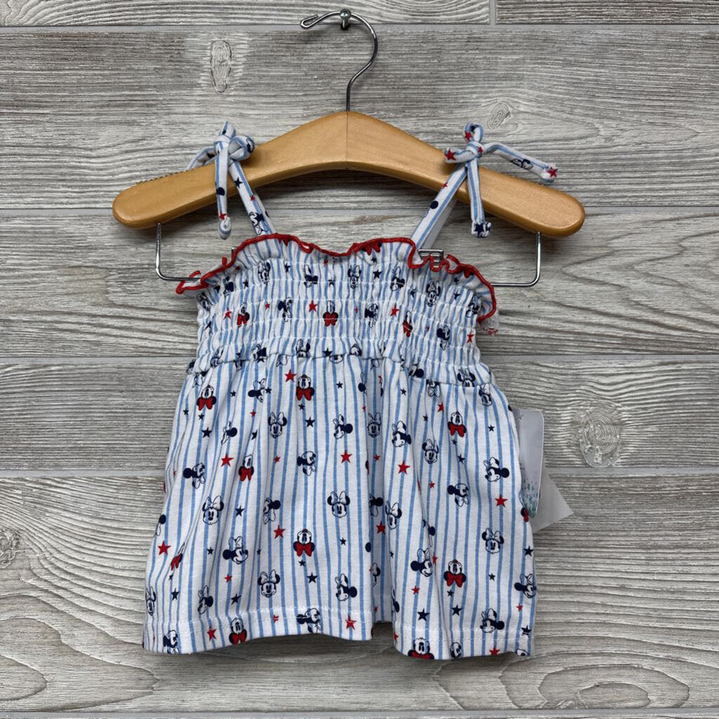 NEW Smocked Tank Top Minnie Mouse Stripes & Shorts
