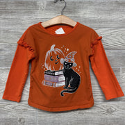 LS Shirt Glitter Pumpkin Witch Cat