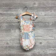 Bib Romper Flutter Straps Flowers
