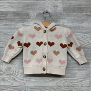 Sweater Cardigan W/ Hood Hearts