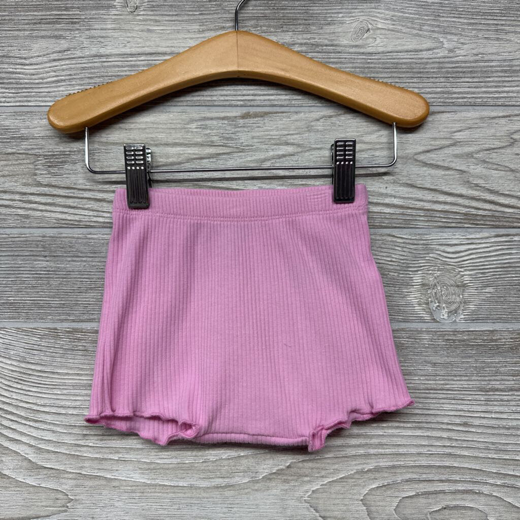 Ribbed Shorts Lettuce Trim