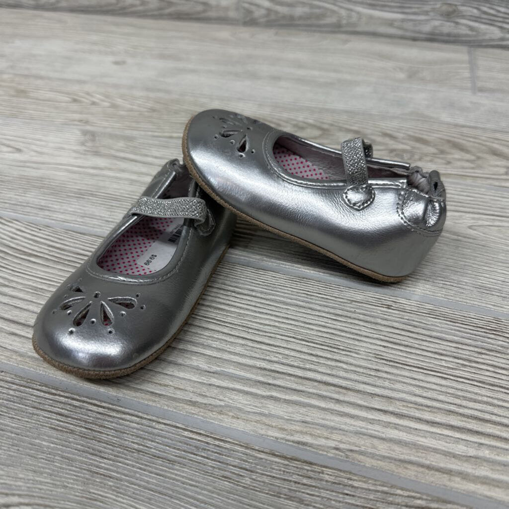 Leather Mary Jane Shoes Eyelet Flower