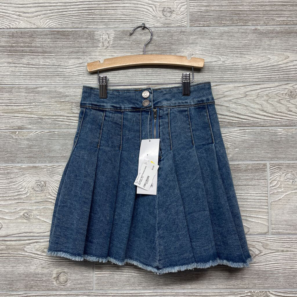 NEW Pleated Denim Skirt
