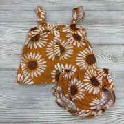 Tank Dress W/ Bloomers Flowers Buttons