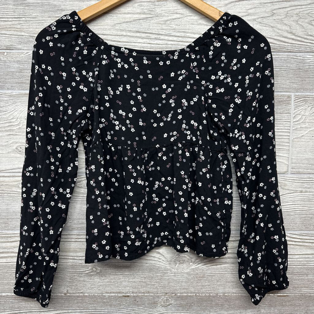 Peplum LS Blouse Flowers