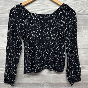 Peplum LS Blouse Flowers