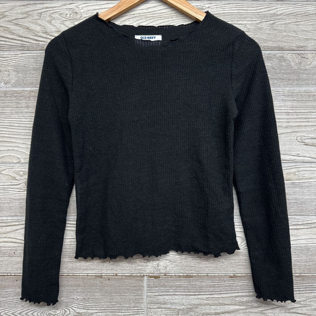 NEW Ribbed Lettuce Trim Sweater Shirt