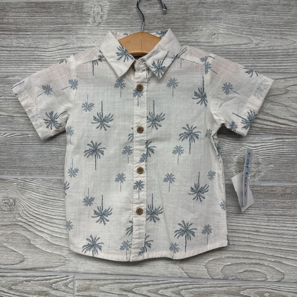NEW Button Up SS Shirt Palm Trees
