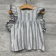 Flutter Sleeve Blouse Stripes & Jeans