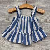 Peplum Tank Top & Shorts Stripes