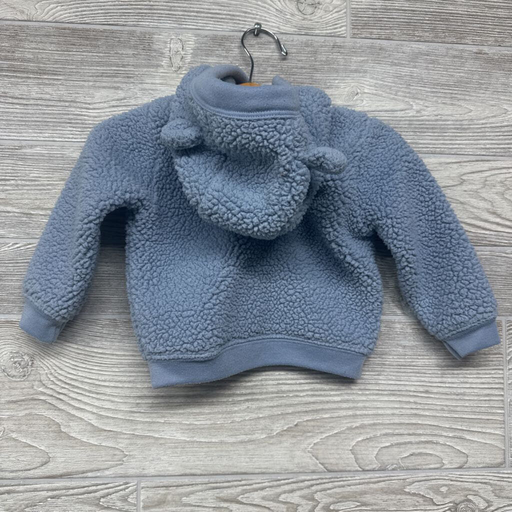 Sherpa Jacket Buttons Hood W/ Ears