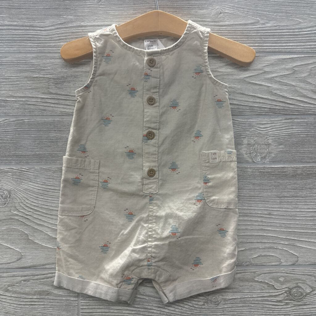 Linen Shorty Romper Fun In The Sun
