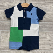 Polo Shorty Romper Embroidered Logo