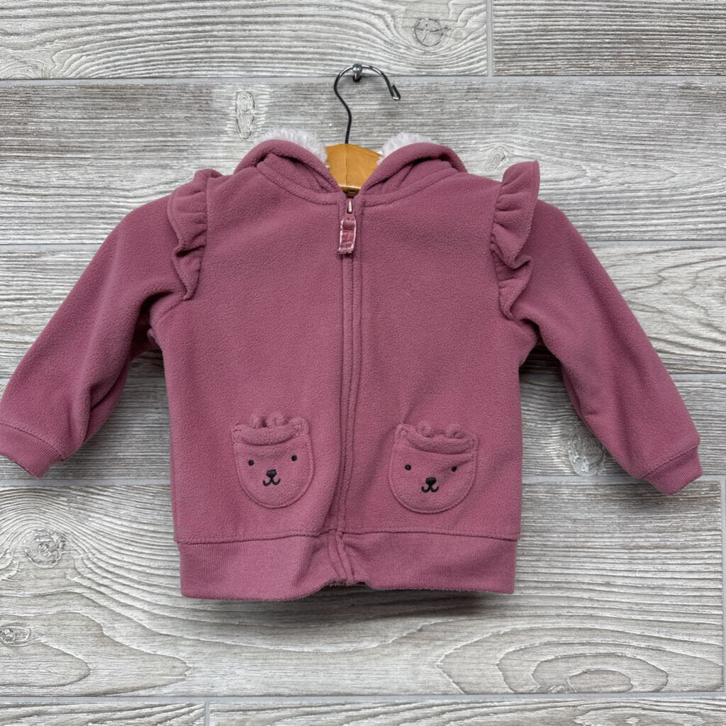 Fleece Jacket Shoulder Ruffles