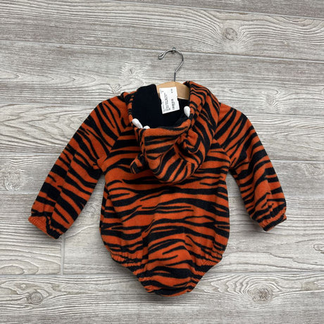 Fleece Tiger Romper W/ Hood