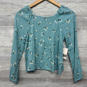 NEW Peplum Blouse Flowers