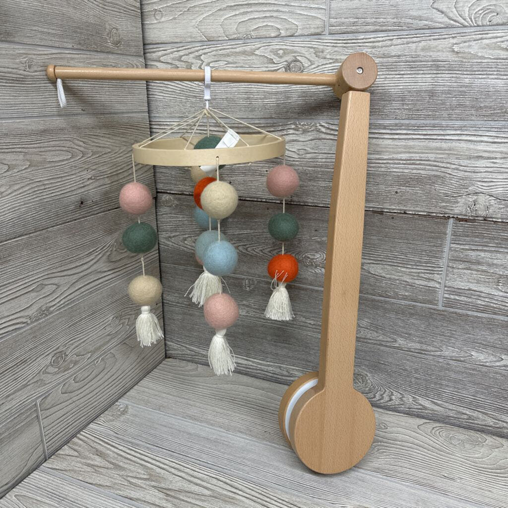 NEW Wooden Crib Mobile Round Balls