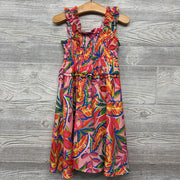 Ruffle Strap Tank Dress Flowers