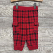 Waffle Knit Cargo Joggers Plaid