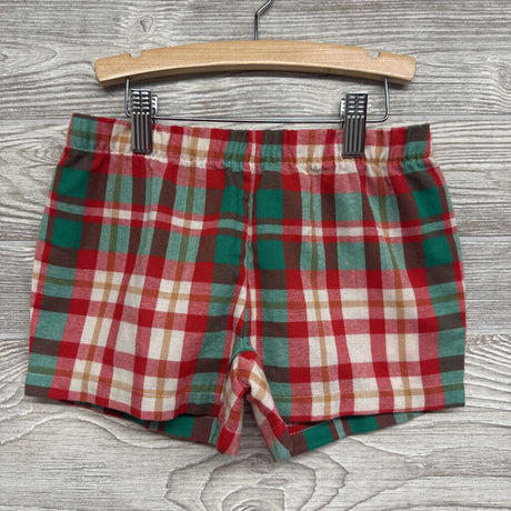 2 Pc Ls Shirt & Shorts Pj Set Plaid Fun Love Family