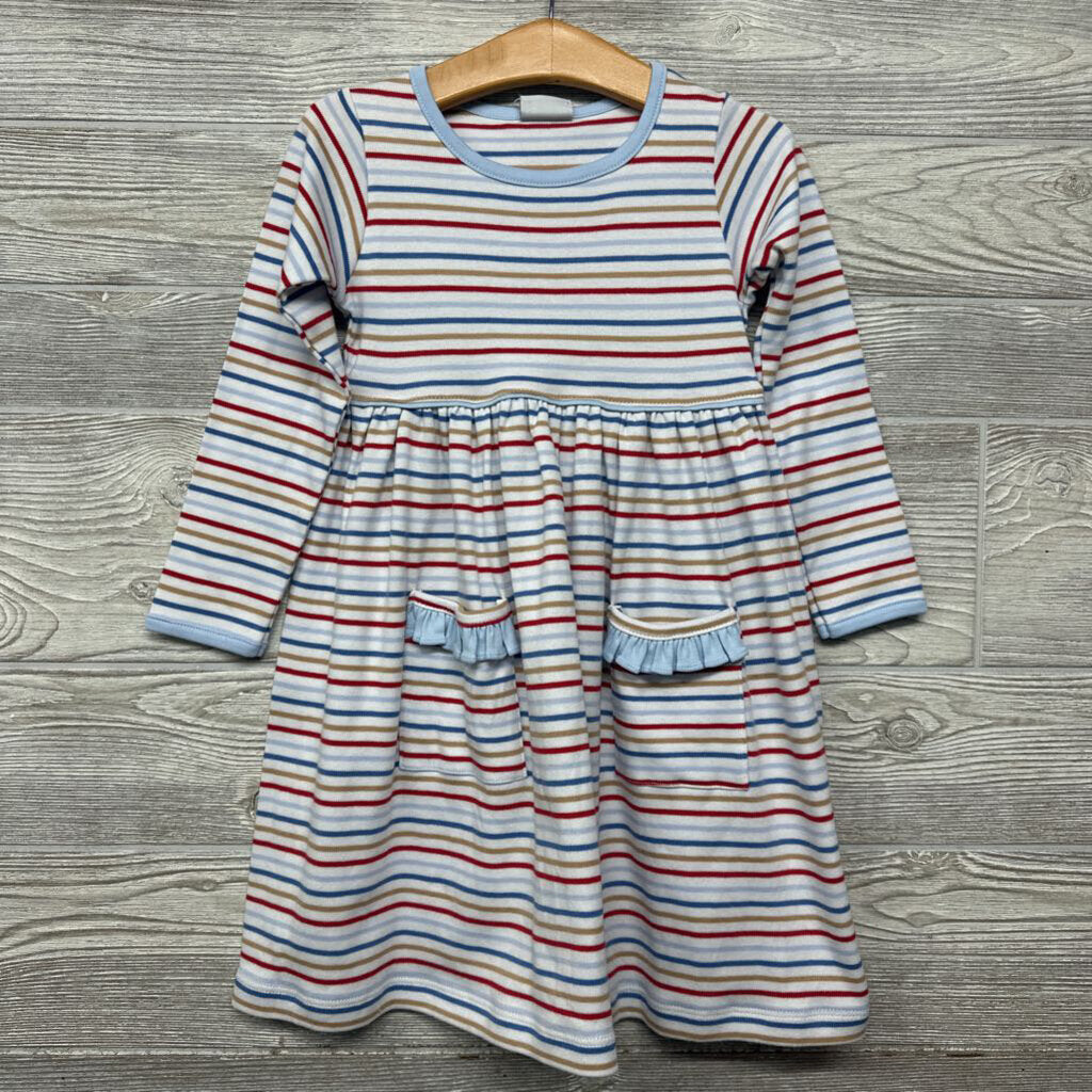 NEW LS Tessa Popover Pima Cotton Dress Stripes