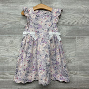 Flutter Sleeve Dress Flowers Side Bows