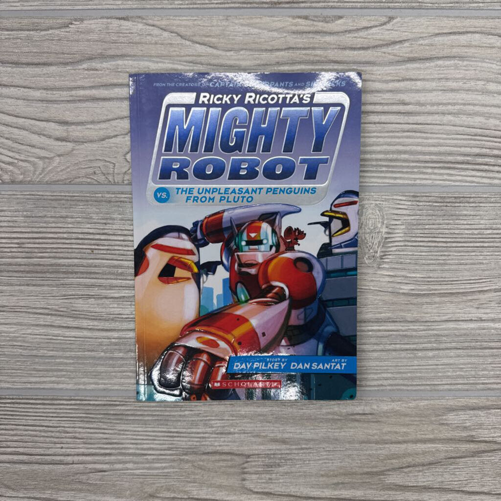 Ricky Ricottas Might Robot vs The Unpleasant Penguins from Pluto Paperback Book