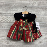 NEW Dress Velvet Tulle Plaid W/ Bloomers & Headband