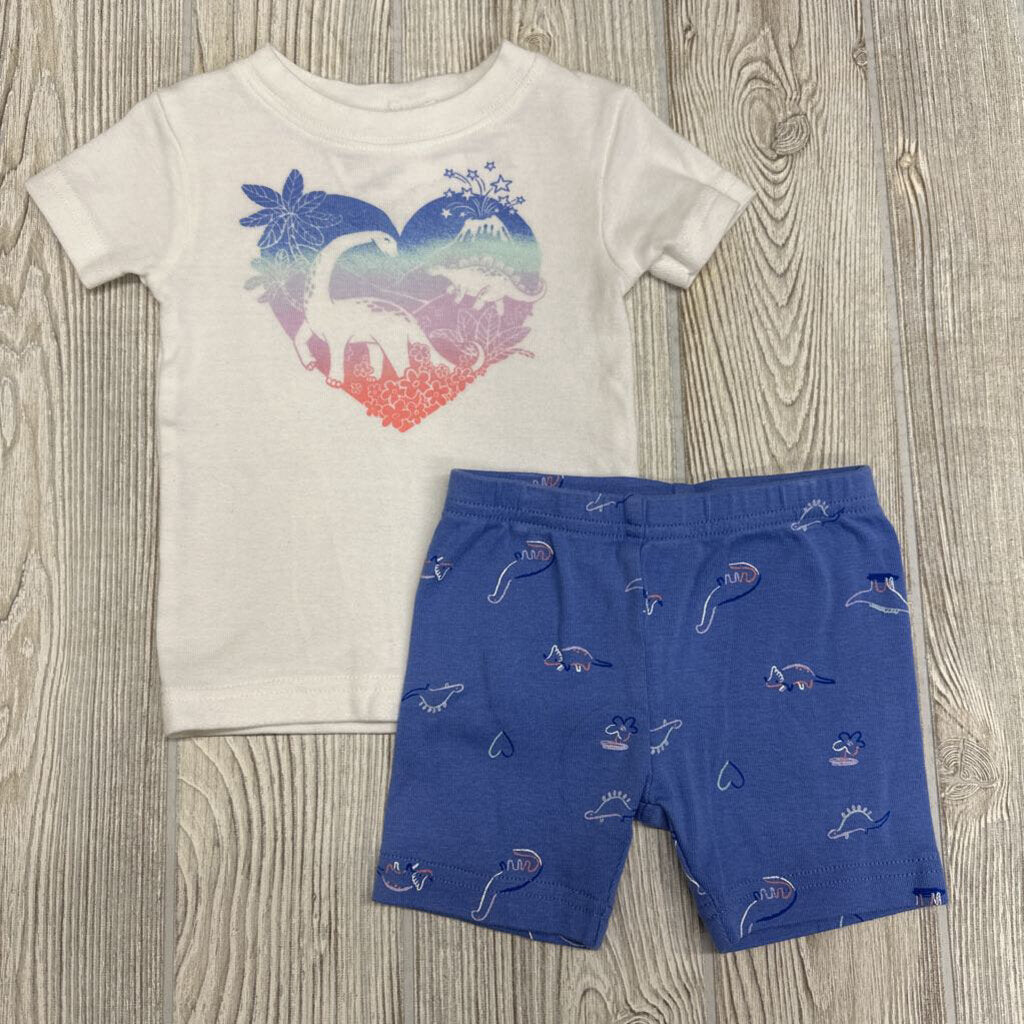 2 Pc PJs Dinosaurs Heart