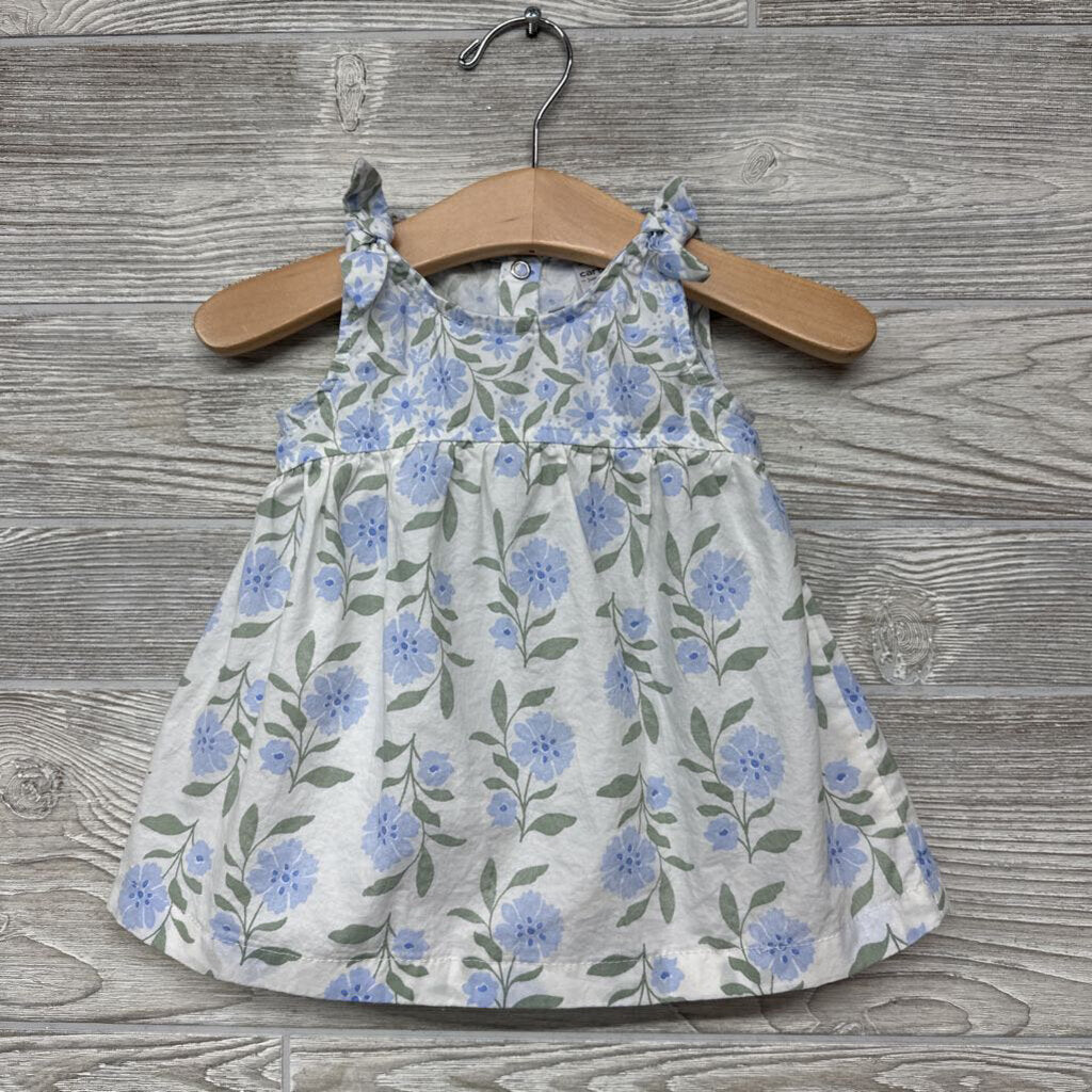 2 Pc Tank Dress W/ Bloomers & Headband Flowers