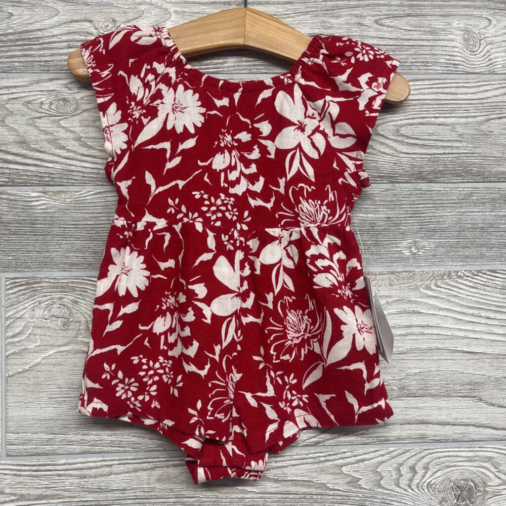 NEW Twill Romper Flowers