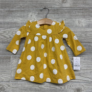 NEW LS Dress Dots Flutter Sleeves