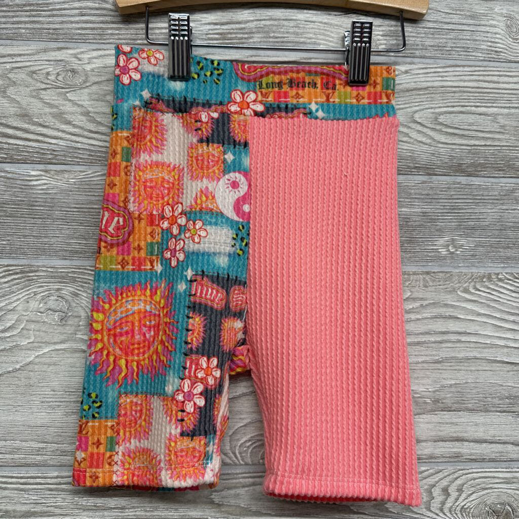 Textured Bike Shorts Sun Flowers