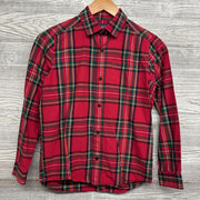 LS Button Up Shirt Plaid Chest Pocket