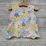 Open Back Tank Top & Bloomers Flowers