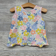 Open Back Tank Top & Bloomers Flowers