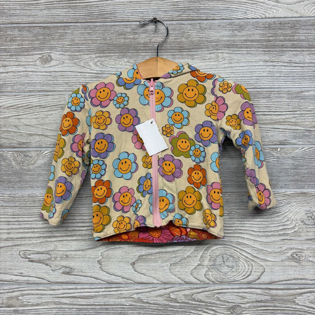 Reversible Bamboo Jacket Flower Faces