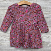 LS Jersey Dress Flowers 18m