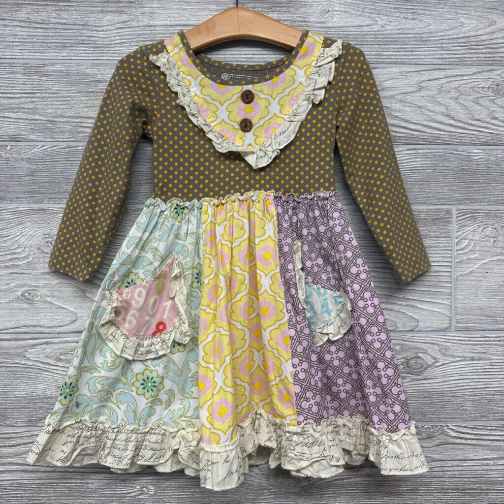 1 Pc Dress Printed Ruffles