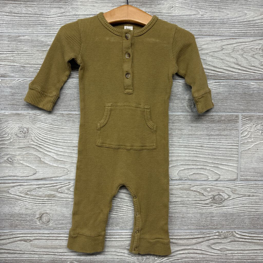 LS Waffle Knit Henley Coverall