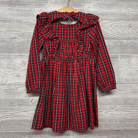 Plaid Flutter Sleeve Dress