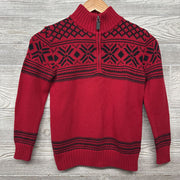1/4 Zip Pullover Sweater Nordic Print