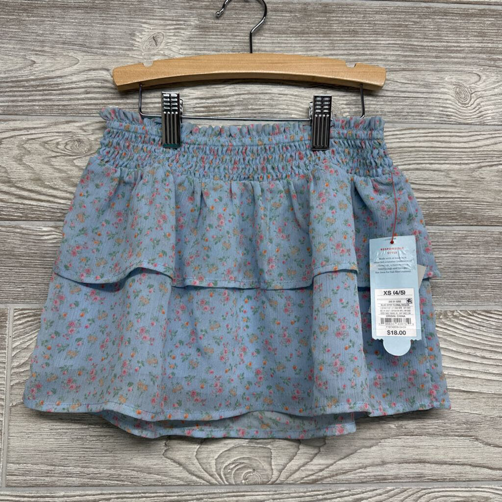 NEW Sheer Tiered Skirt Flowers