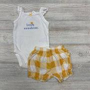 Tank Bodysuit & Bubble Shorts Little Sunshine Gingham