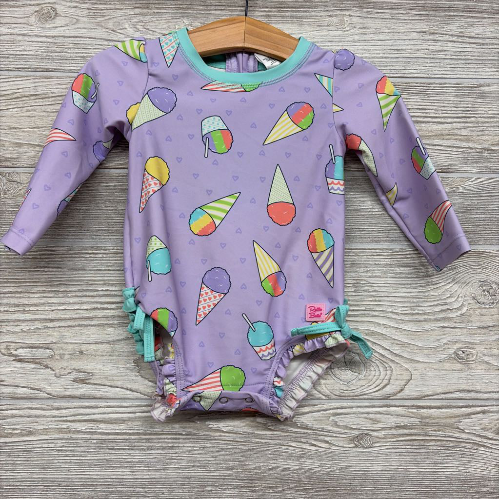 LS Swimsuit Snow Cones Side Bows 12-18M