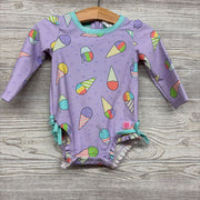 LS Swimsuit Snow Cones Side Bows 12-18M