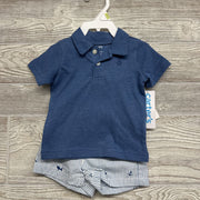 NEW 2 Pc Shirt & Shorts Stripes Whales